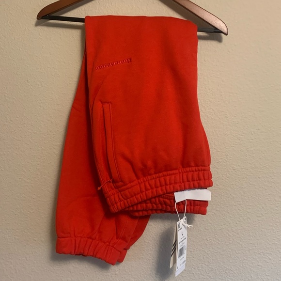 adidas x Pharrell Williams Basics Sweat Pants Red - Picture 4 of 5